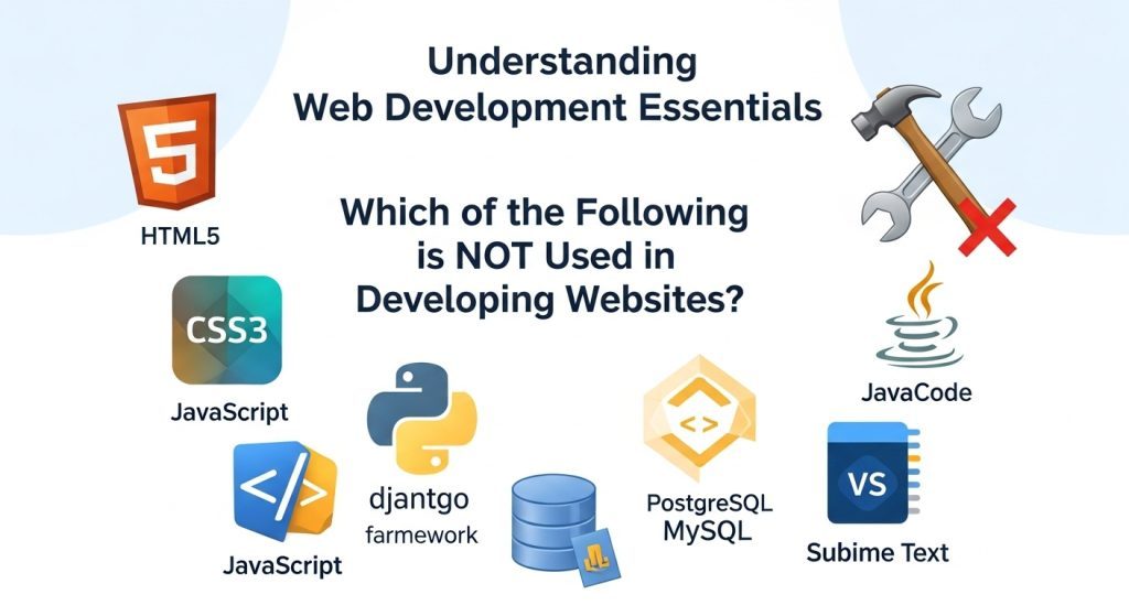 Which of the Following is NOT Used in Developing Websites? Understanding Web Development Essentials