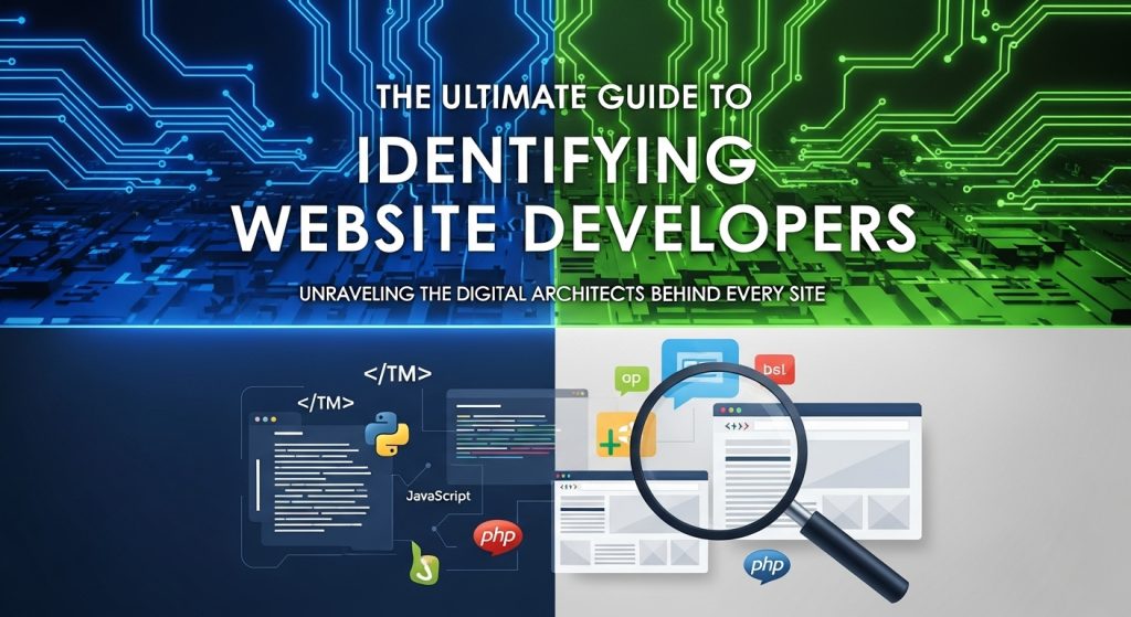how to find out who developed a website