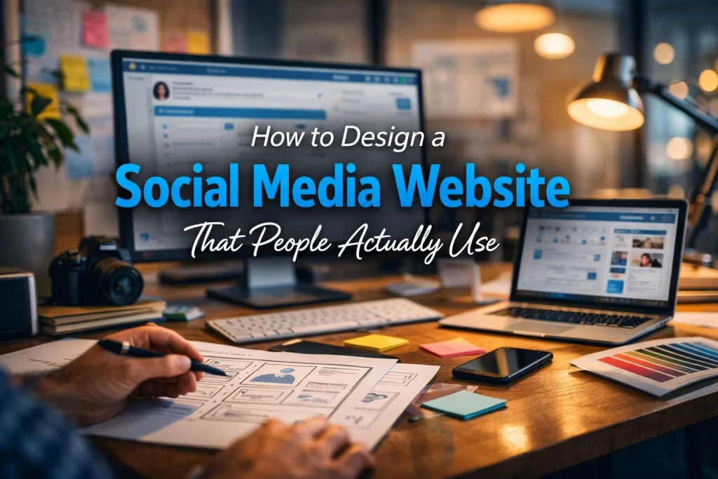 how to design a social media website
